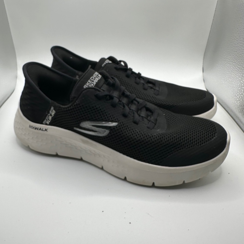 Skechers Go Walk Slip On Black Mesh Air Cooled Memory Foam Sneakers mens‎ 8.5